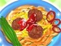 delicious spaghetti and meatballs for dinner